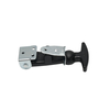 Heavy-Duty Rubber T-Handle Latch with Galvanized Mounting Brackets, Weatherproof Shock Absorbing Rubber Grip Lock Catch, Fits RV, Cargo Trailers, Truck Tool Boxes And Utility Storage Doors