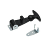 Heavy-Duty Rubber T-Handle Latch with Galvanized Mounting Brackets, Weatherproof Shock Absorbing Rubber Grip Lock Catch, Fits RV, Cargo Trailers, Truck Tool Boxes And Utility Storage Doors