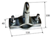 Towing Bar Cable Bracket – Galvanized Steel for Brake Cable Security, Heavy-Duty Design to Withstand Highway Vibrations, Perfect for Commercial and Personal Trailers