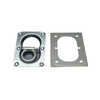 Double Plate Embedded Flush D Ring Tie Down Anchor for Enclosed Cargo Trailers, Rustproof Zinc Alloy Recessed Floor Lashing Ring, Easy Install for Long-Term Cargo Securement