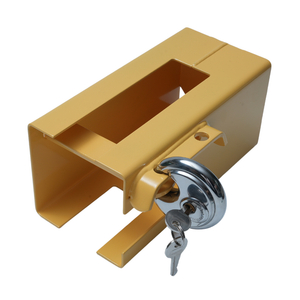 TheftStop Trailer Coupler Lock – High-Shear Strength Steel, Anti-Pry & Anti-Drill Design, Keyed Unique Security, Fits Most Standard Trailer Couplers