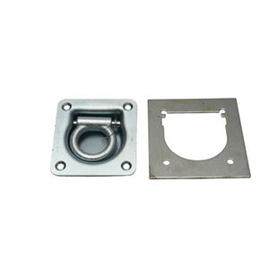 Zinc Alloy Recessed Anchor D-Ring for ATV, Motorcycle & Cargo Haul, Flush Floor Embedded Tie Down Ring, Secure Powersports Vehicles in Enclosed Trailers And Truck Beds