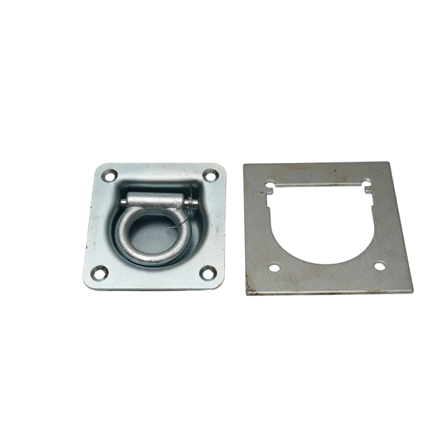 Zinc Alloy Recessed Anchor D-Ring for ATV, Motorcycle & Cargo Haul, Flush Floor Embedded Tie Down Ring, Secure Powersports Vehicles in Enclosed Trailers And Truck Beds